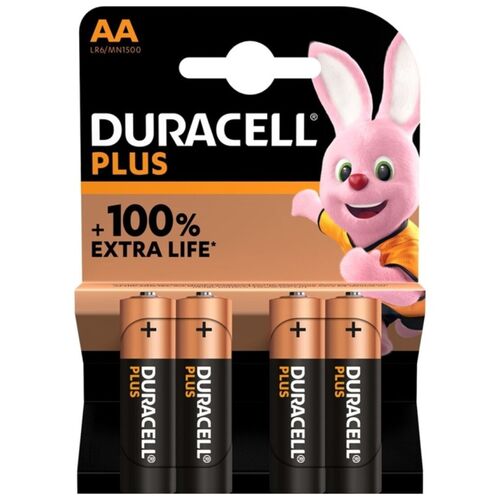 Duracell - 4 Batterie AA Plus